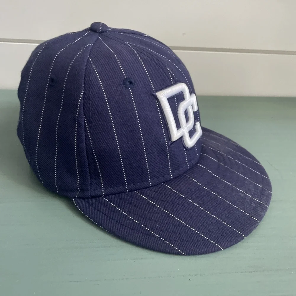 New Era 59Fifty MLB Washington Nationals DC Baseball Hat Hickory Stripes 7‎